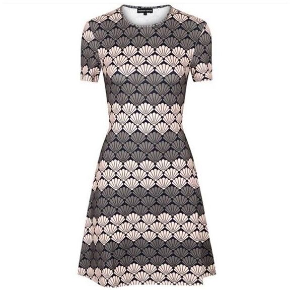 MARKUS LUPFER Shell Star Stripe Heidi Swing T-Shirt Dress Size Small - Picture 2 of 10